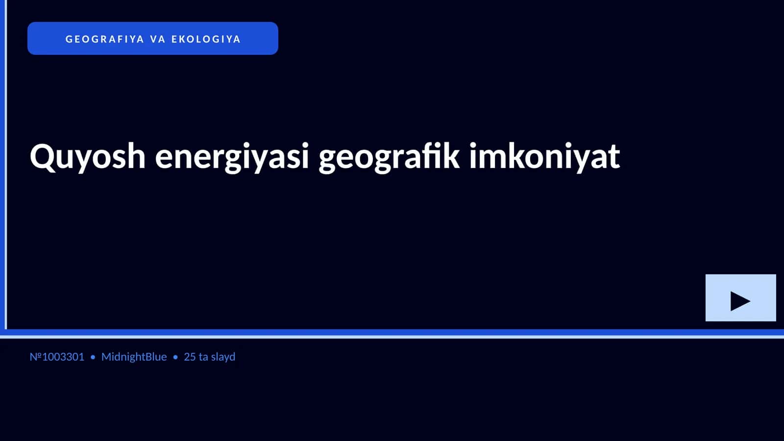Quyosh energiyasi geografik imkoniyat 1