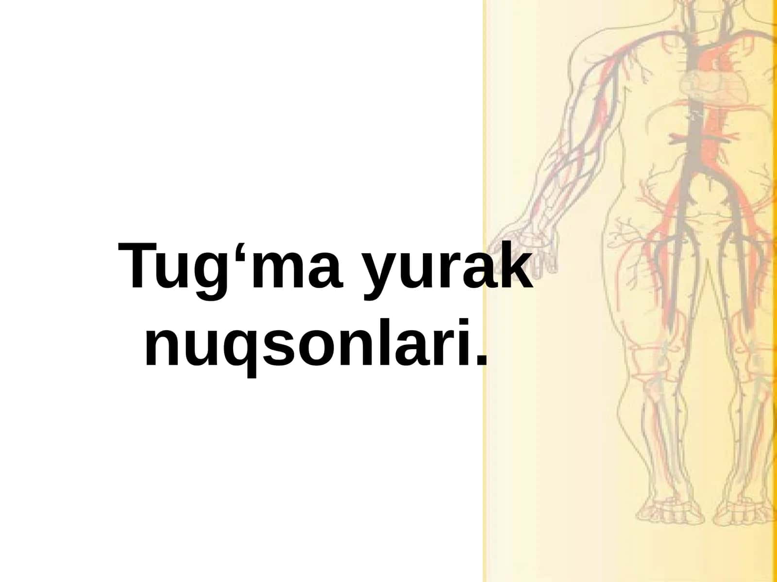 Tugʻma yurak nuqsonlari. 1