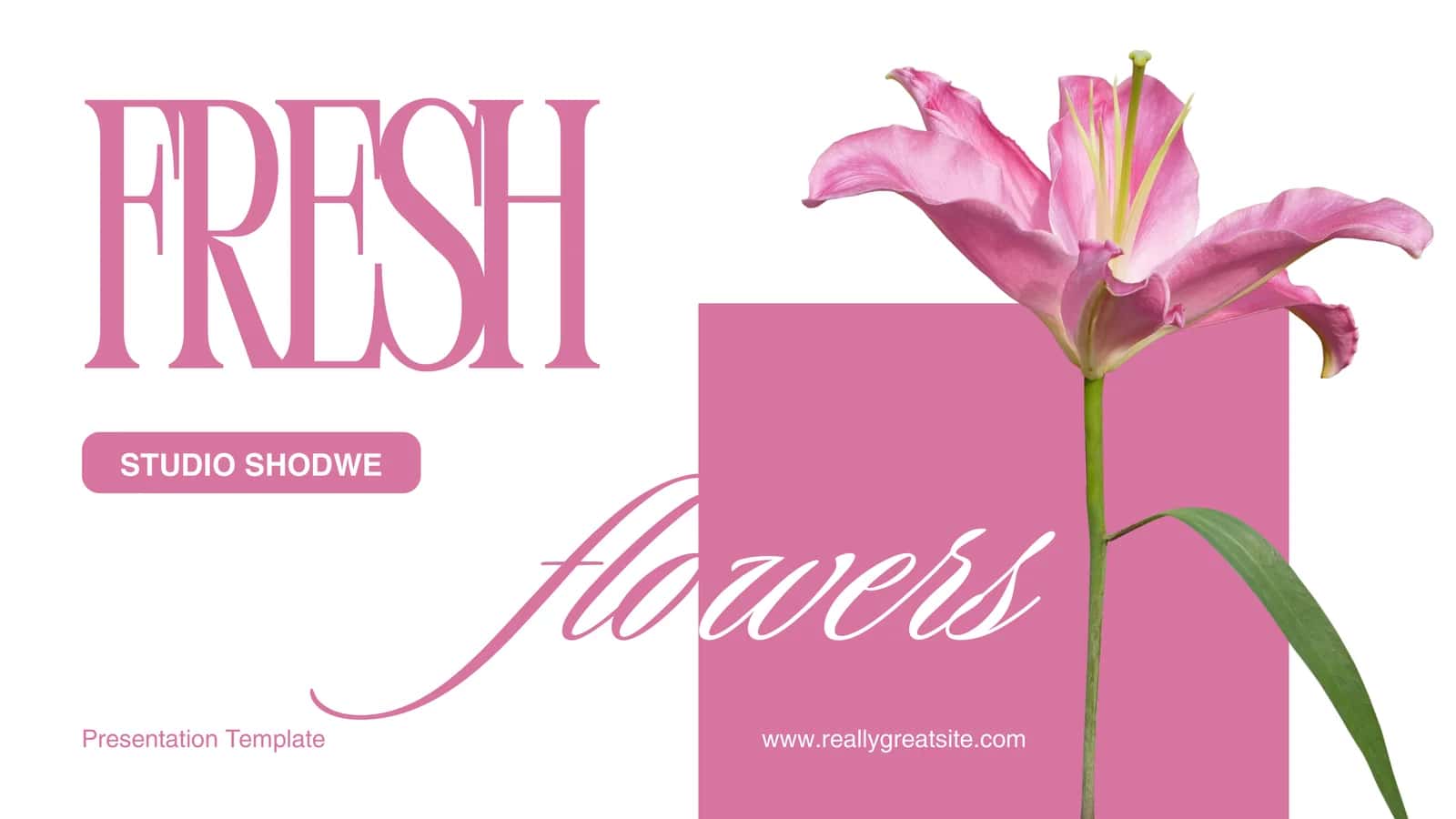 Premium Flower Presentation Template 1