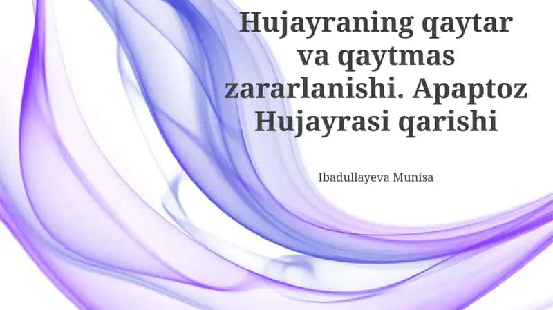 Hujayraning qarishi: Nazariyalar 1