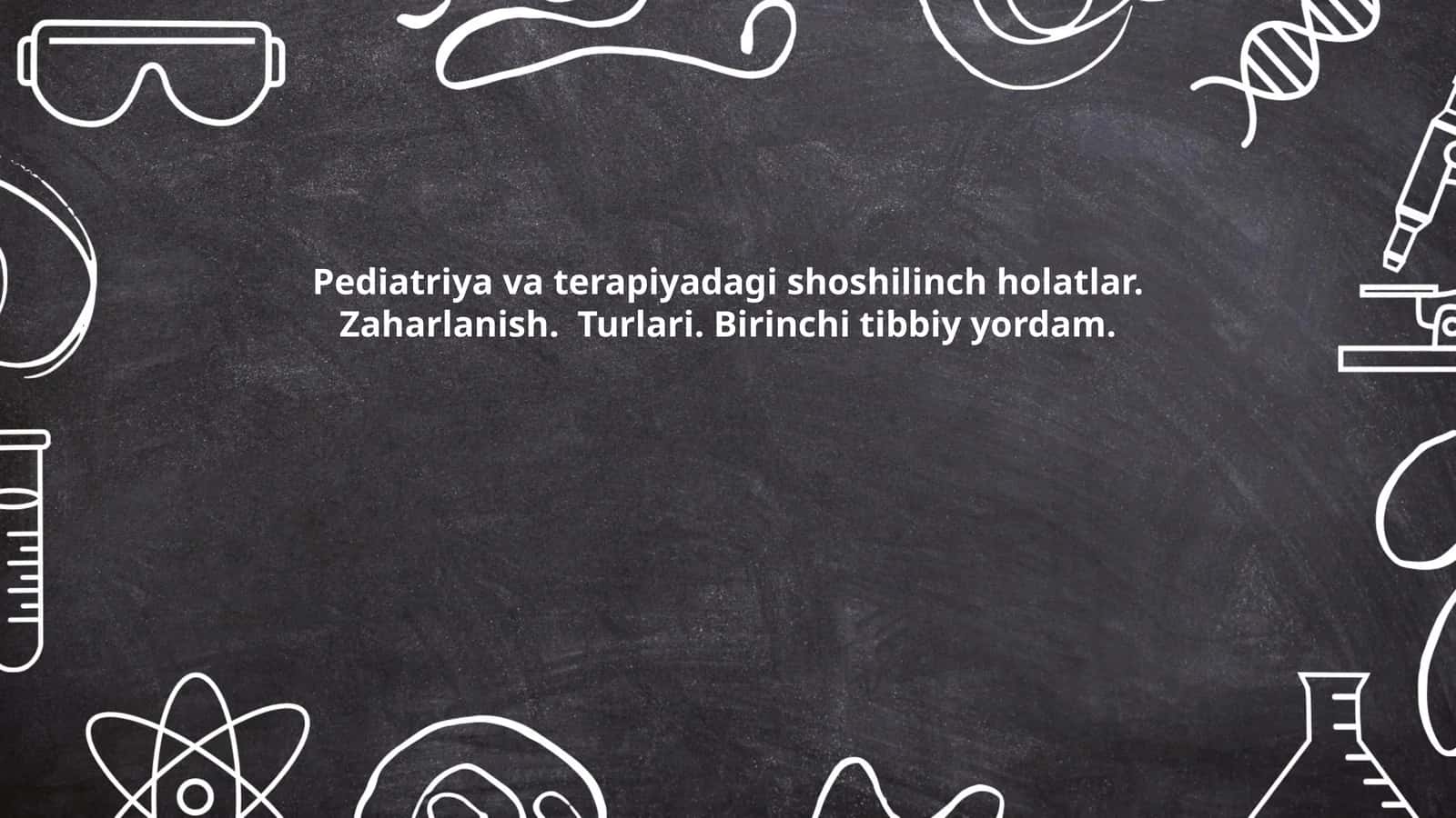 Pediatriyada shoshilinch holatlar 1