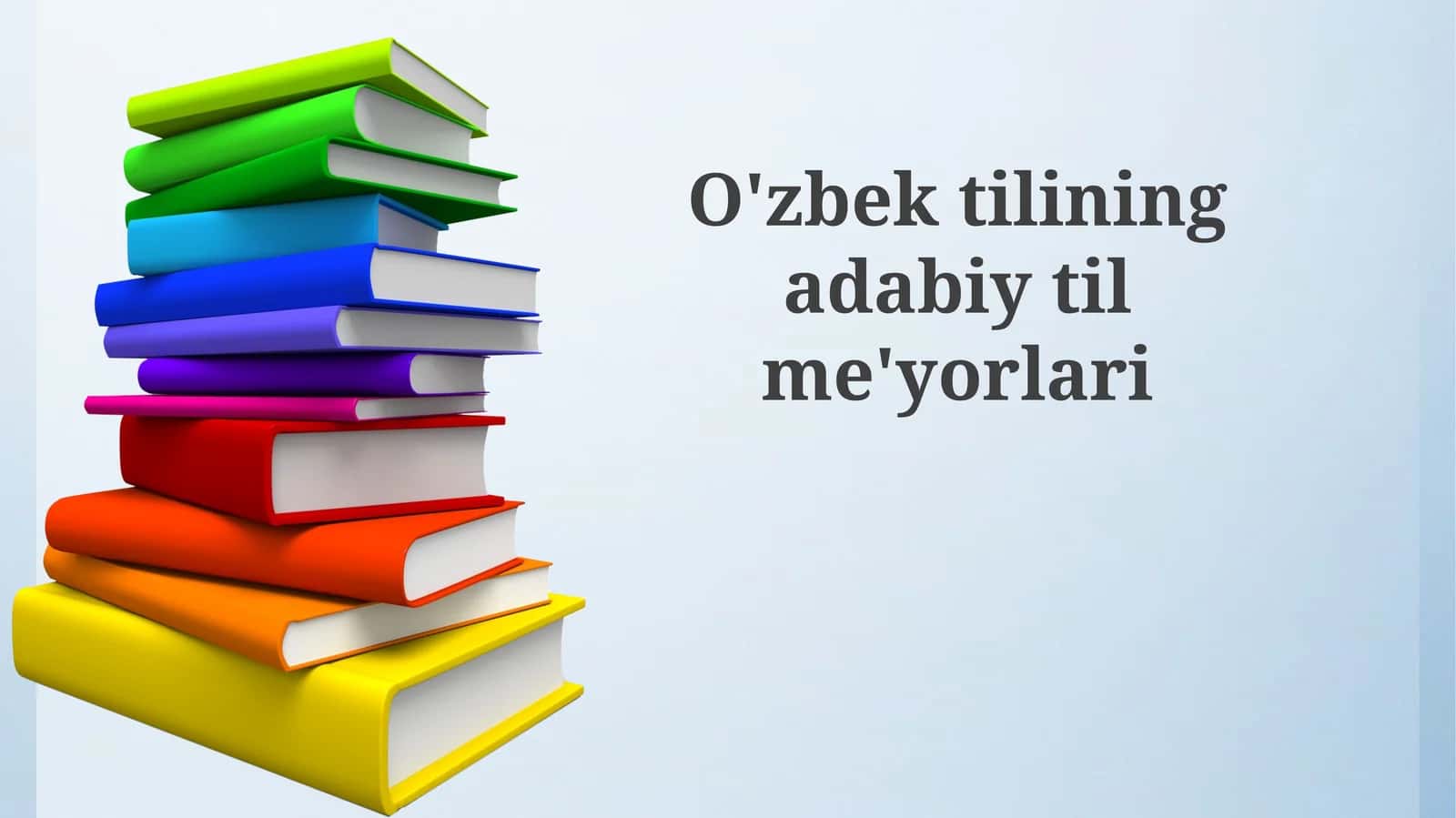O'zbektilining adabiy til me'yorlari 1