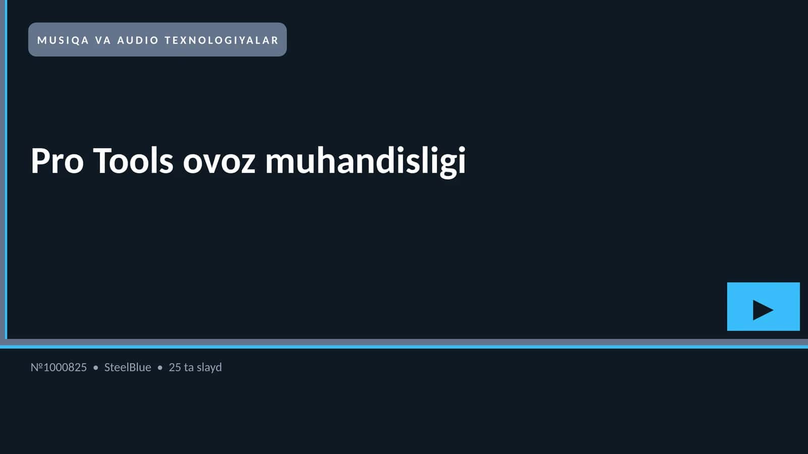 Pro Tools ovoz muhandisligi 1
