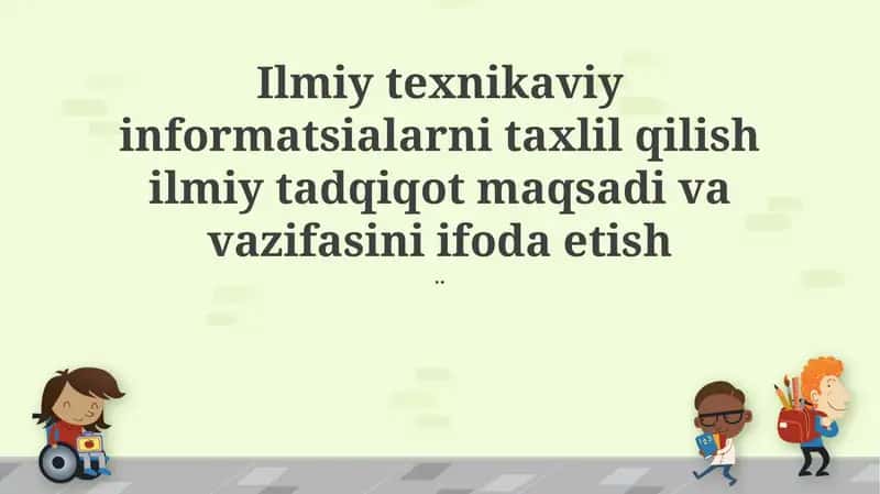 Ilmiy-texnik axborot tahlili 1