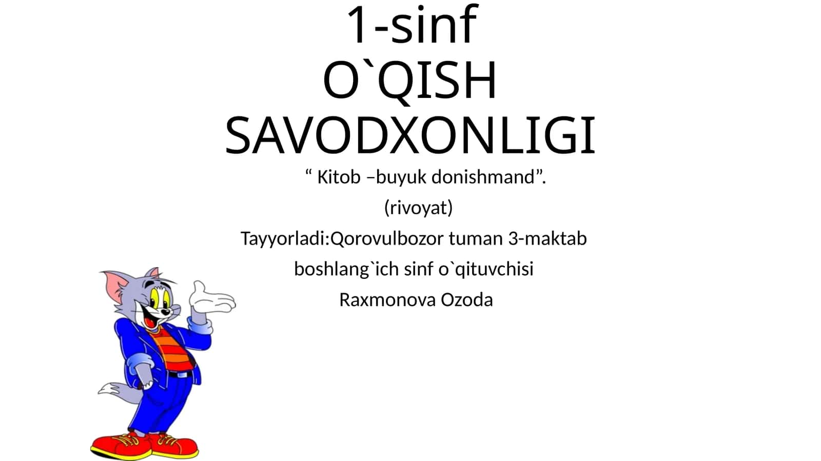 1-sinf O`QISH SAVODXONLIGI 1