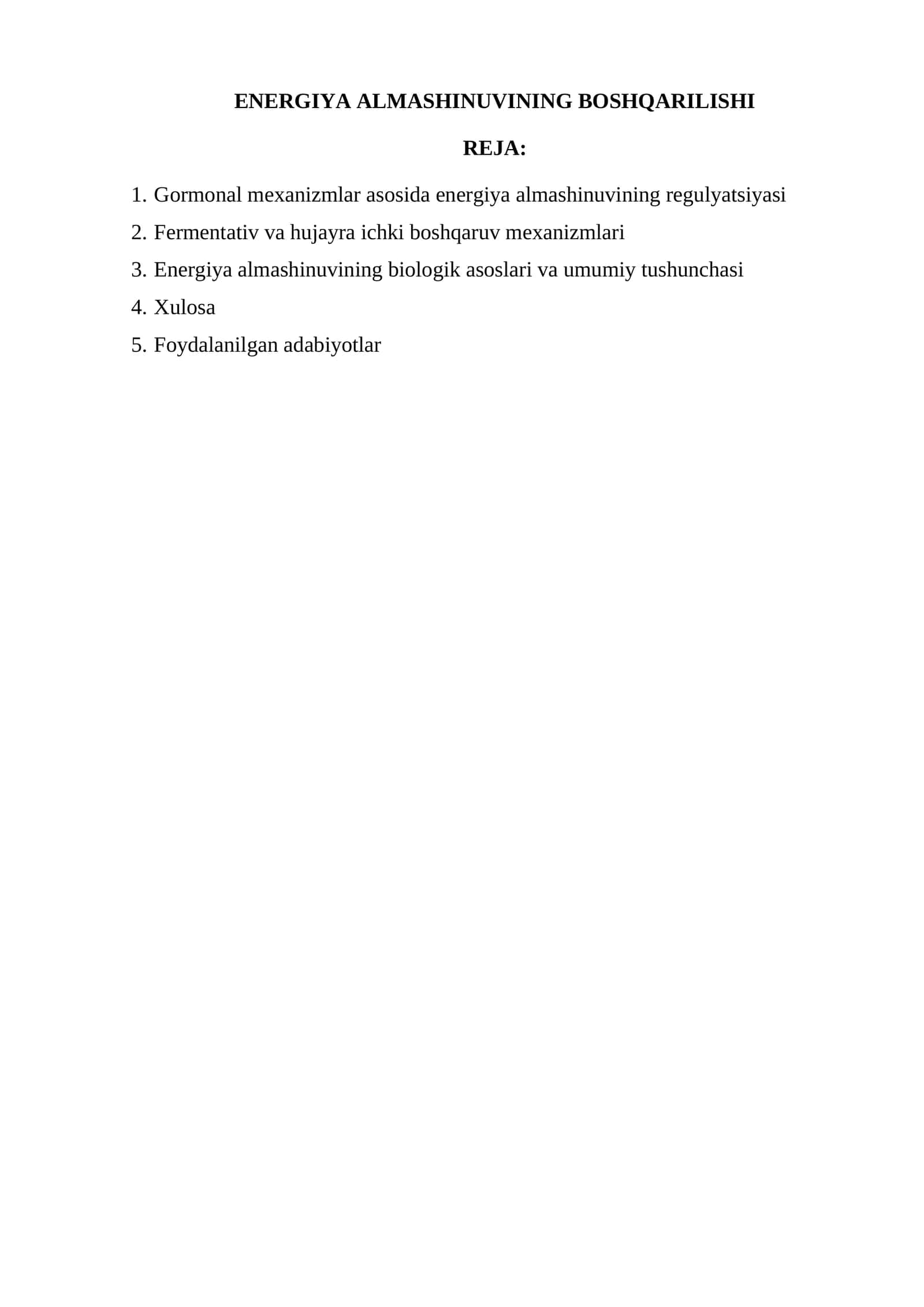 ENERGIYA ALMASHINUVINING BOSHQARILISHI 1