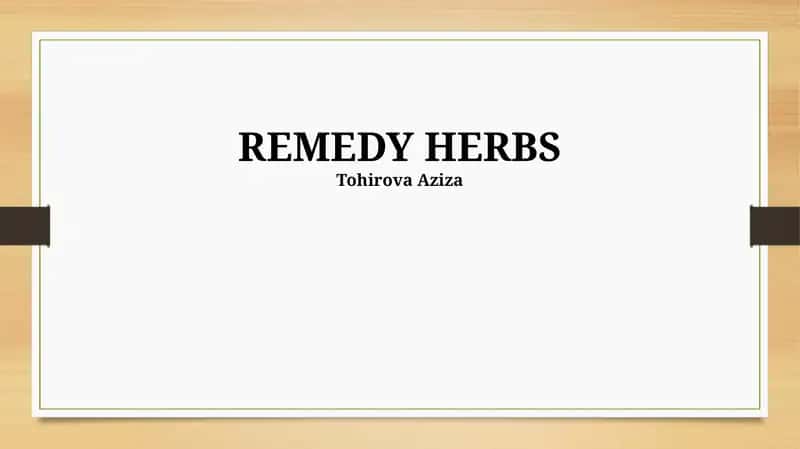 Remedy Herbs 1