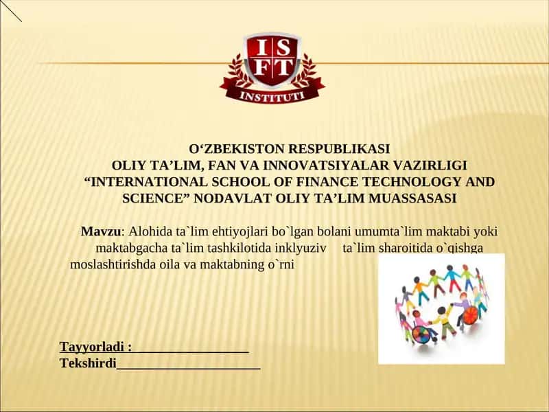 Alohida ta`lim ehtiyoqlari 1