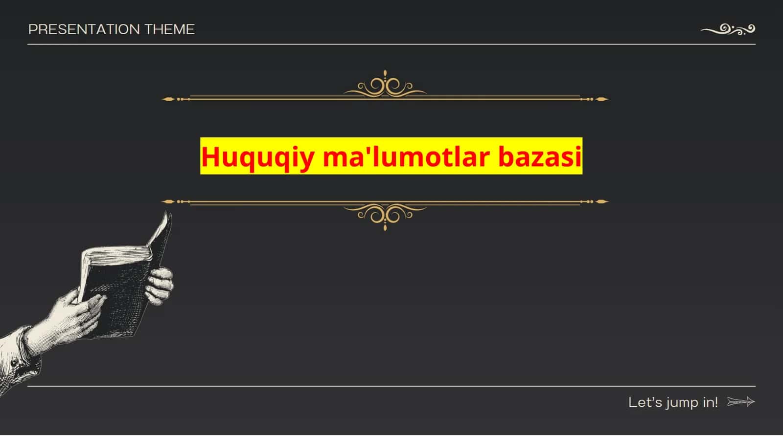 Huquqiy ma'lumotlar bazasi 1