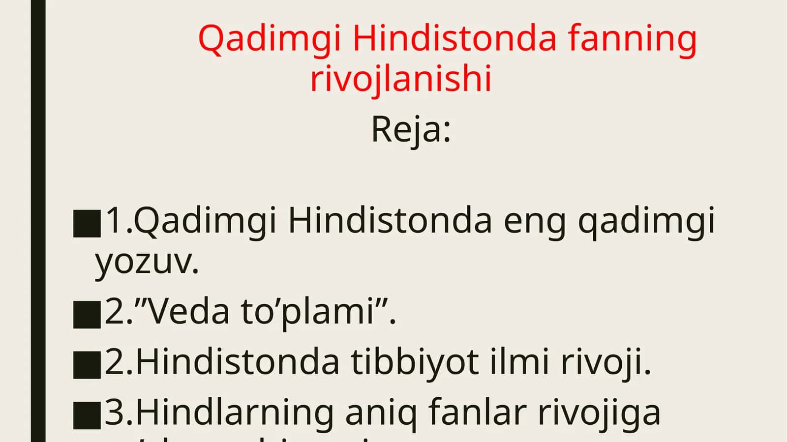 Qadimgi Hindistonda fanning rivojlanishi 1