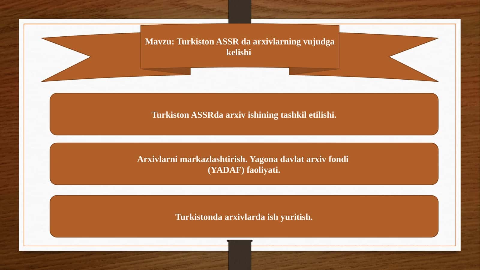 Turkiston ASSR da arxivlarning vujudga kelishi 1