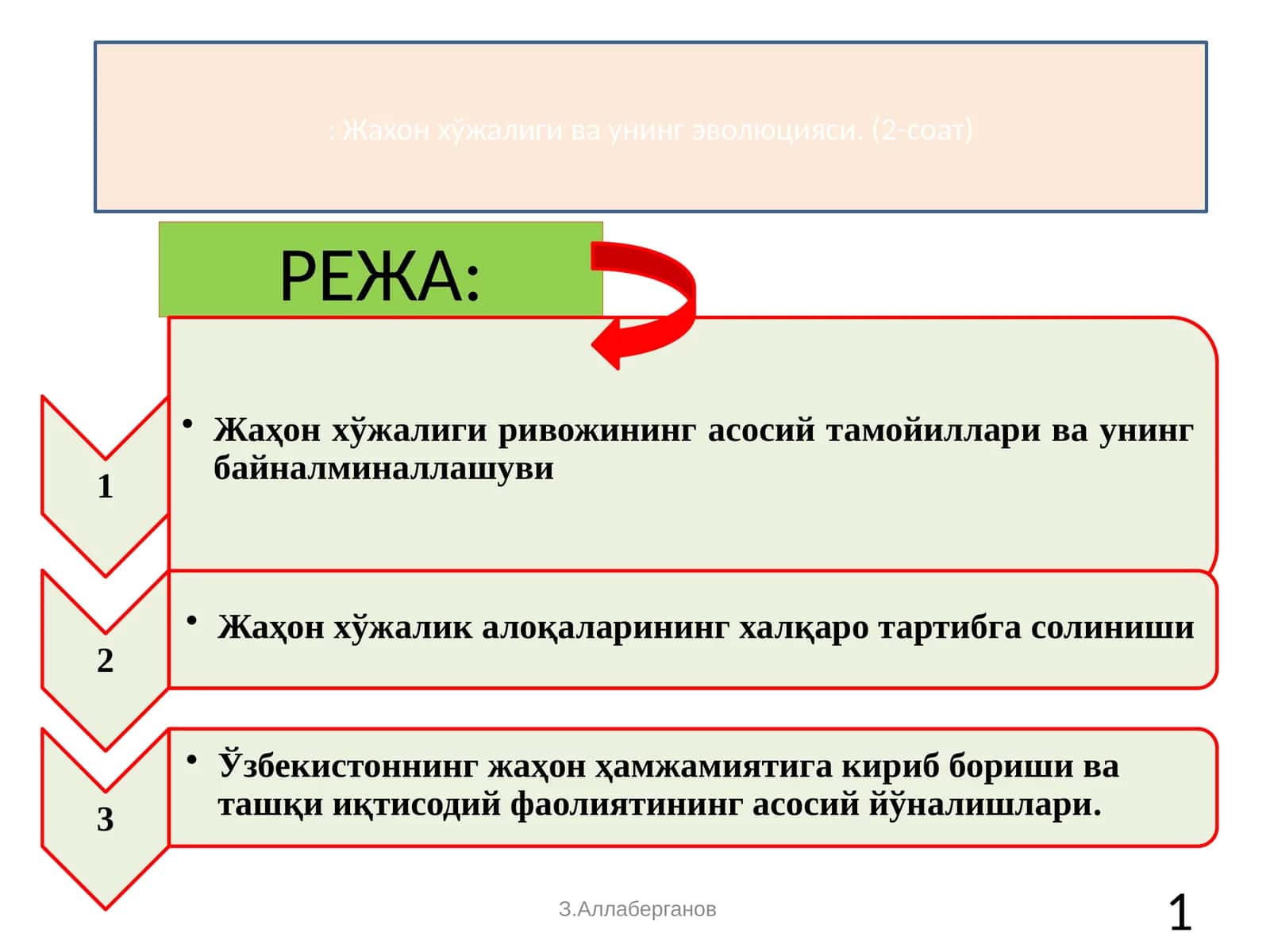 Жахон хўжалиги ва унинг эволюцияси 1