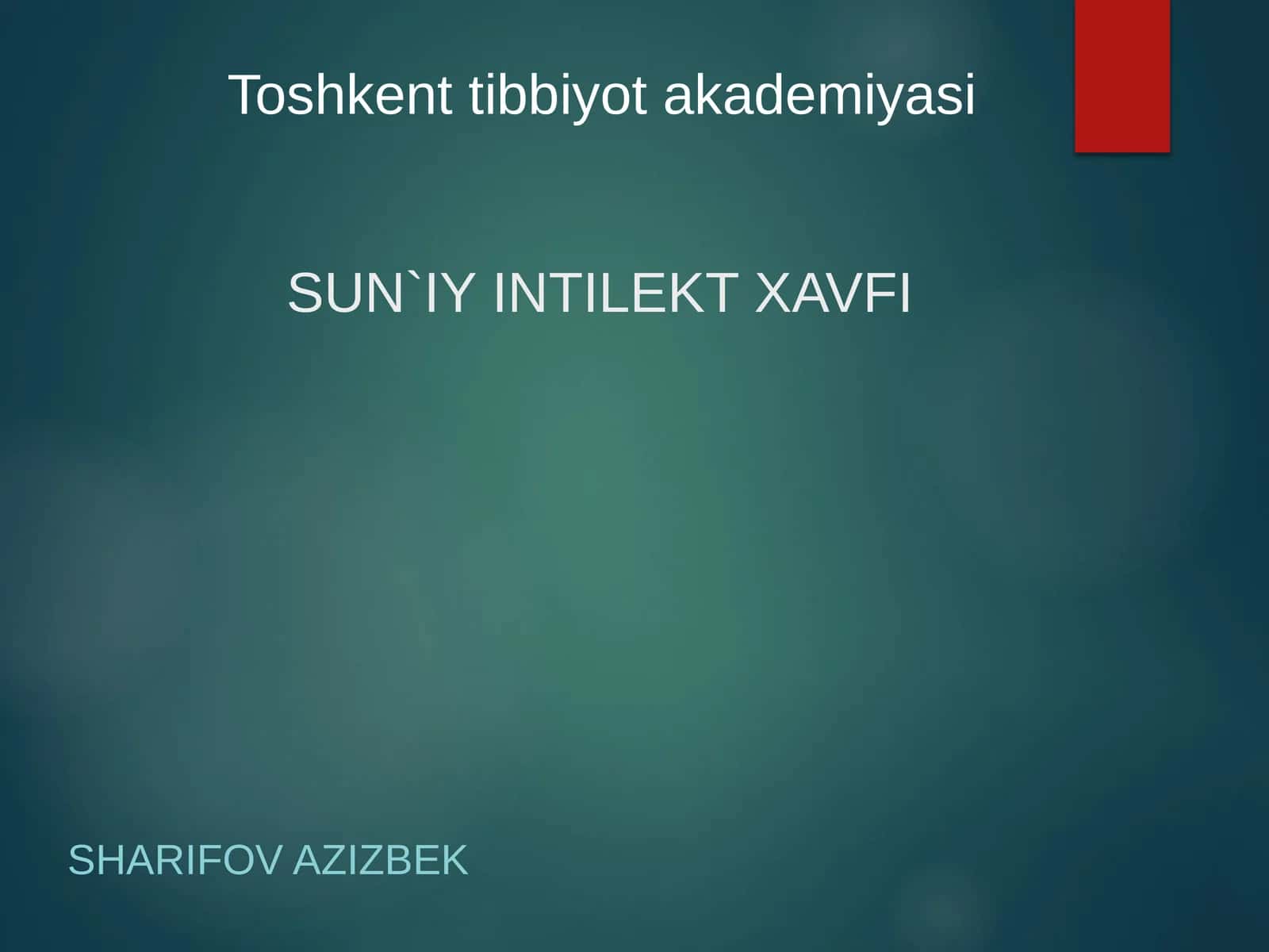 SUN`IY INTILEKT XAVFI 1