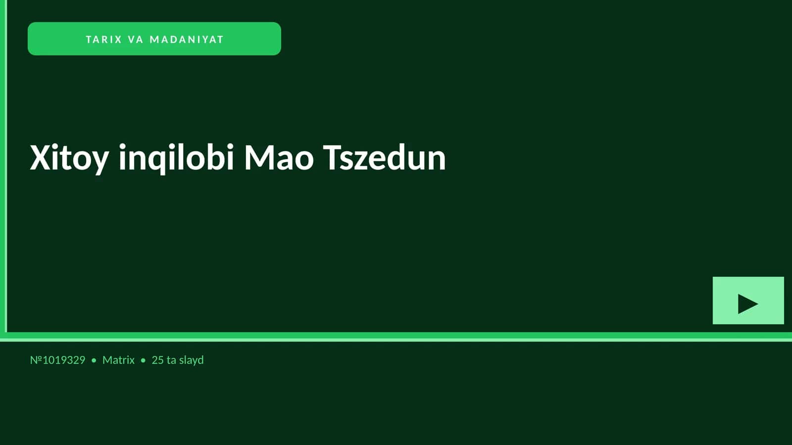 Xitoy inqilobi Mao Tszedun 1