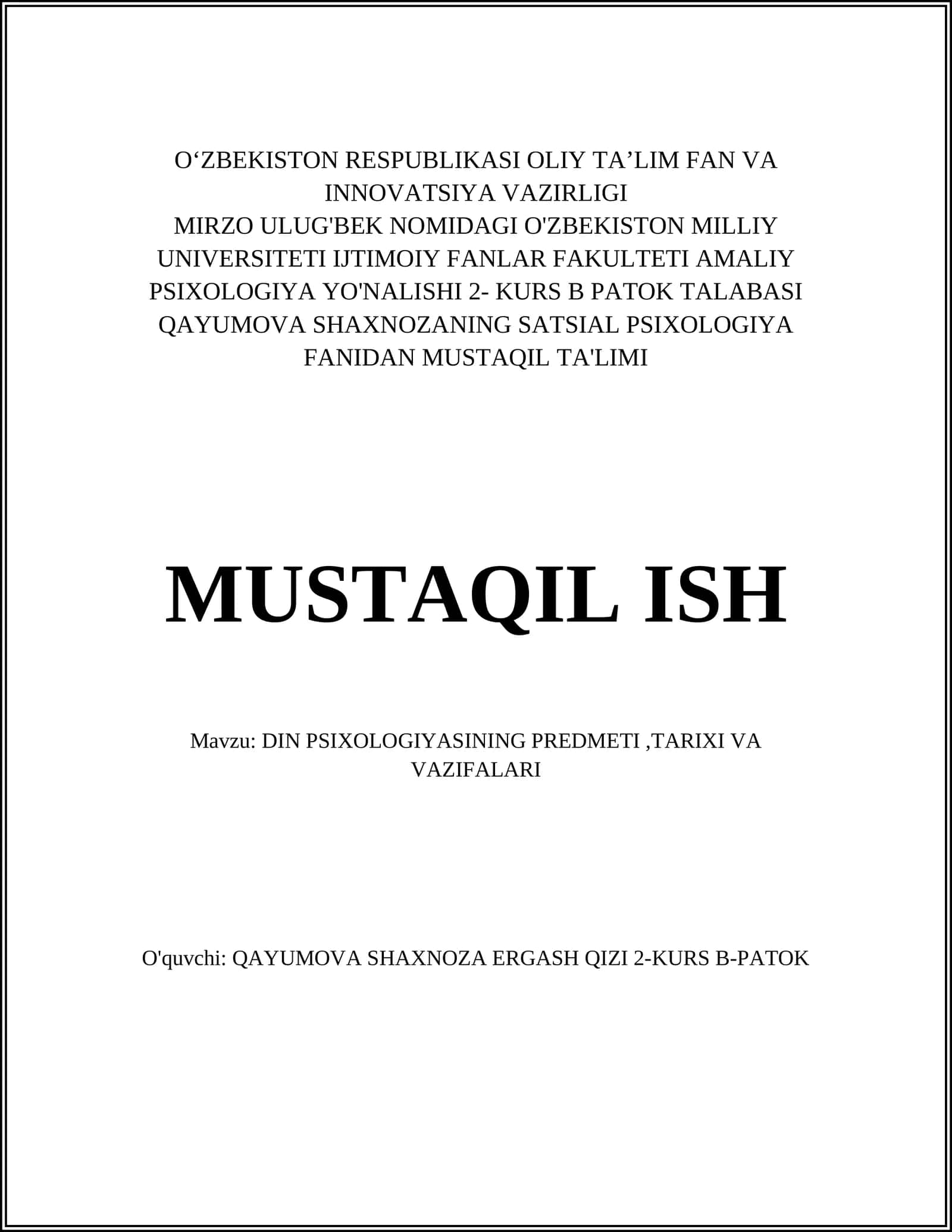 DIN PSIXOLOGIYASI 1