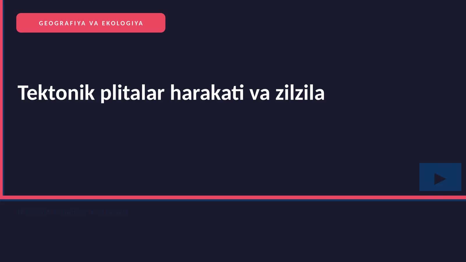 GEOGRAFIYA VA EKOLOGIYA 1