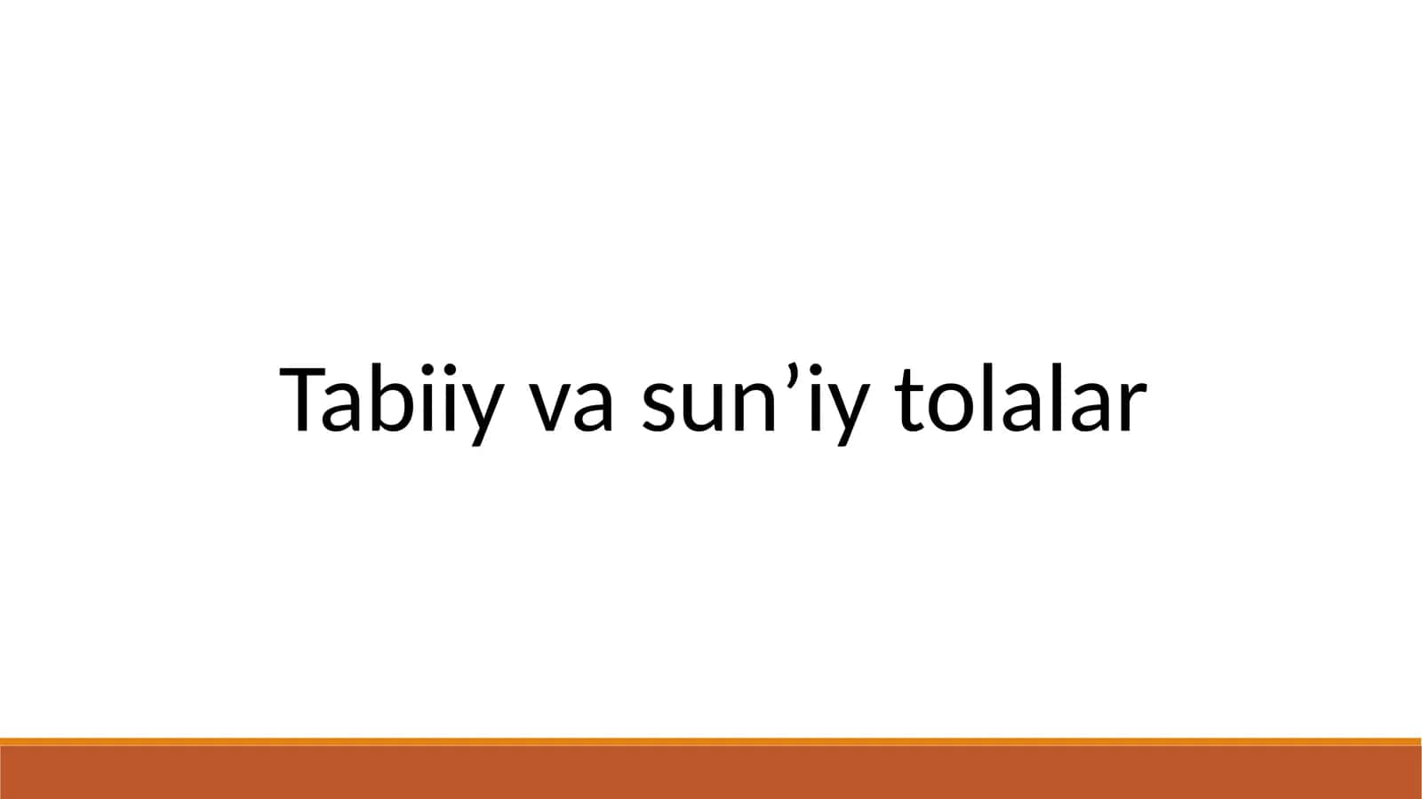 Tabiiyvasun’iytolalar 1