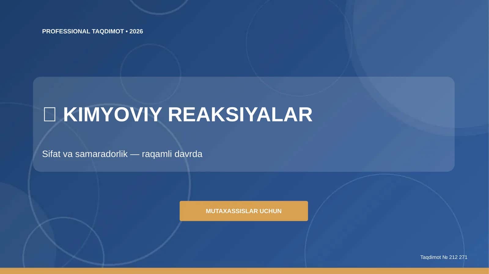 KIMYOVIY REAKSIYALAR 1