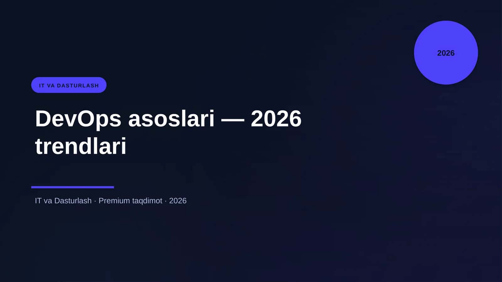 DevOps asoslari — 2026 trendlari 1