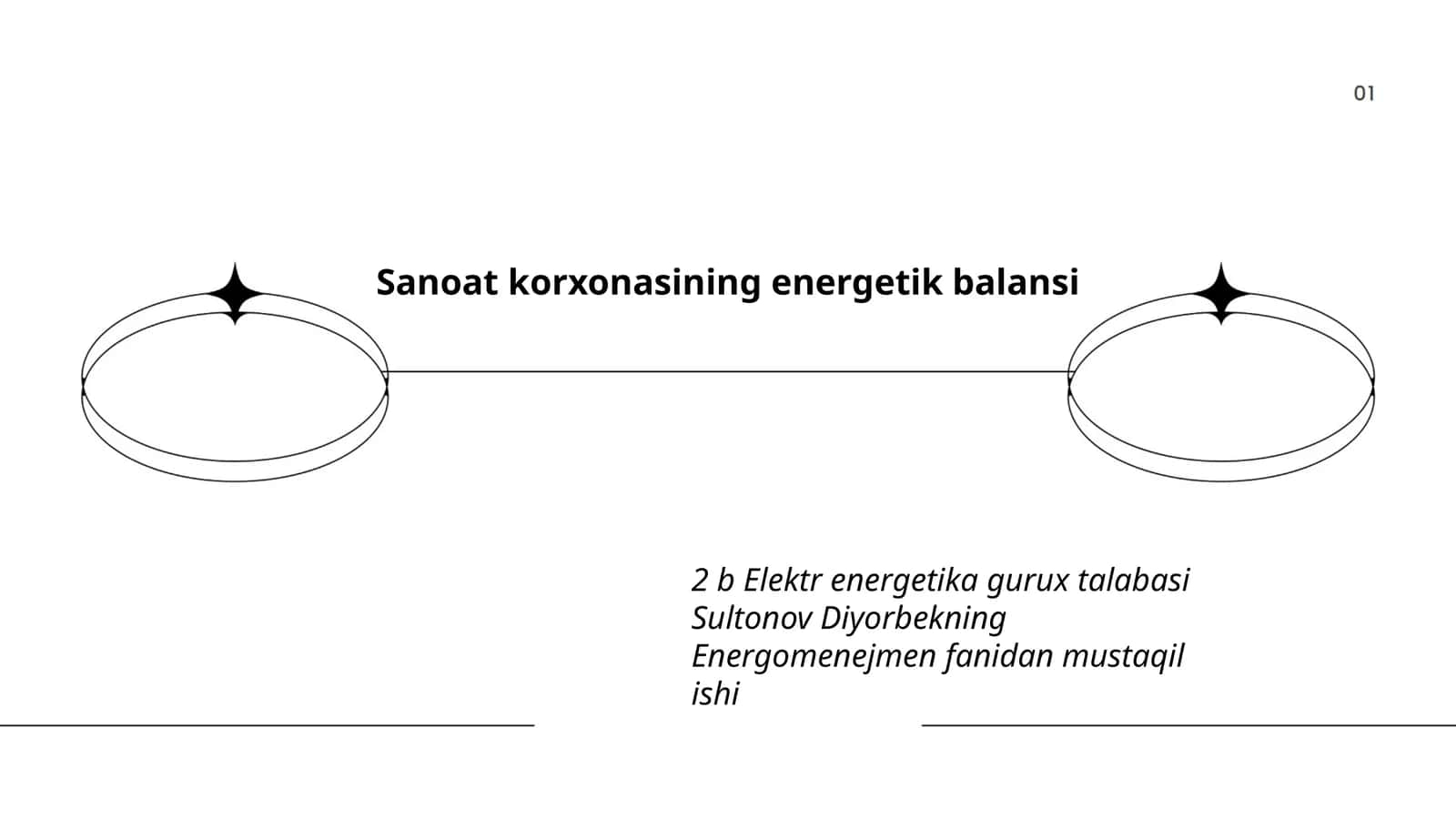 Energetik balansning tushunchasi 1