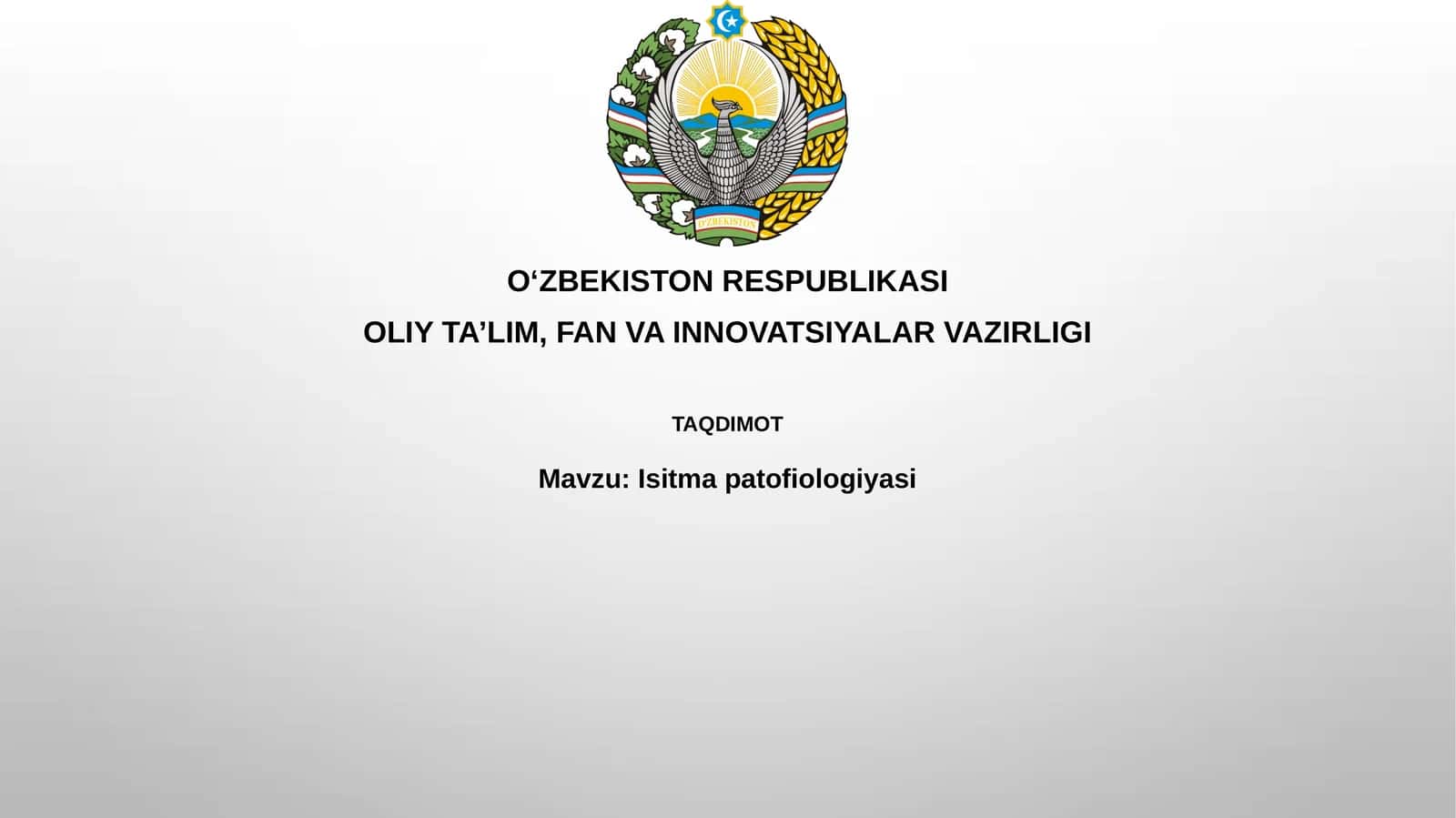Isitma patofiziologiyasi 1