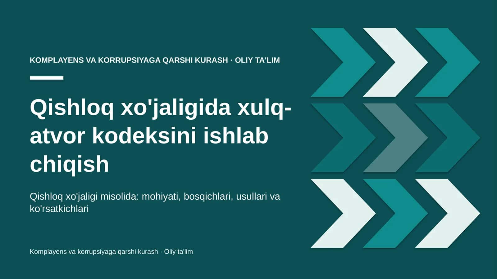 qishloq xo'jaligida xulq atvor kodeksini ishlab chiqish 3005 1