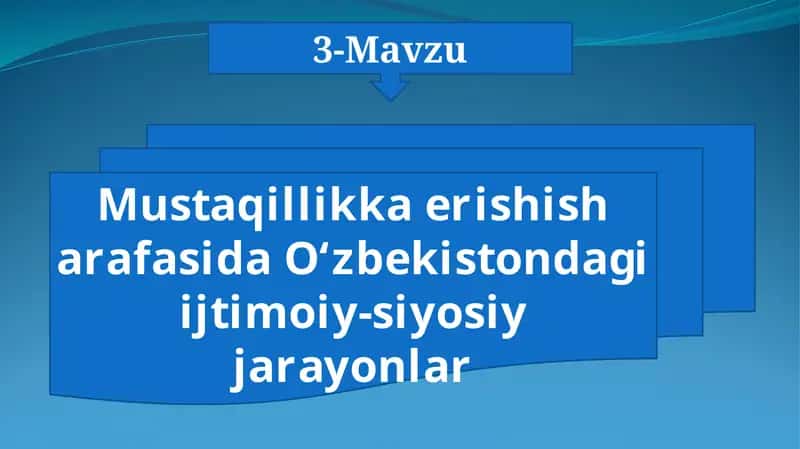 Mustaqillikka erishisharafasida O‘zbekistondagi ijtisosiy-siyosiy jarayonlar 1