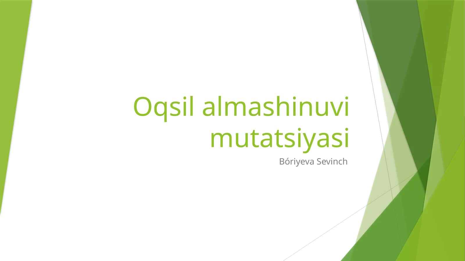 Oqsilalmashinuvi Mutatsiyasi 1