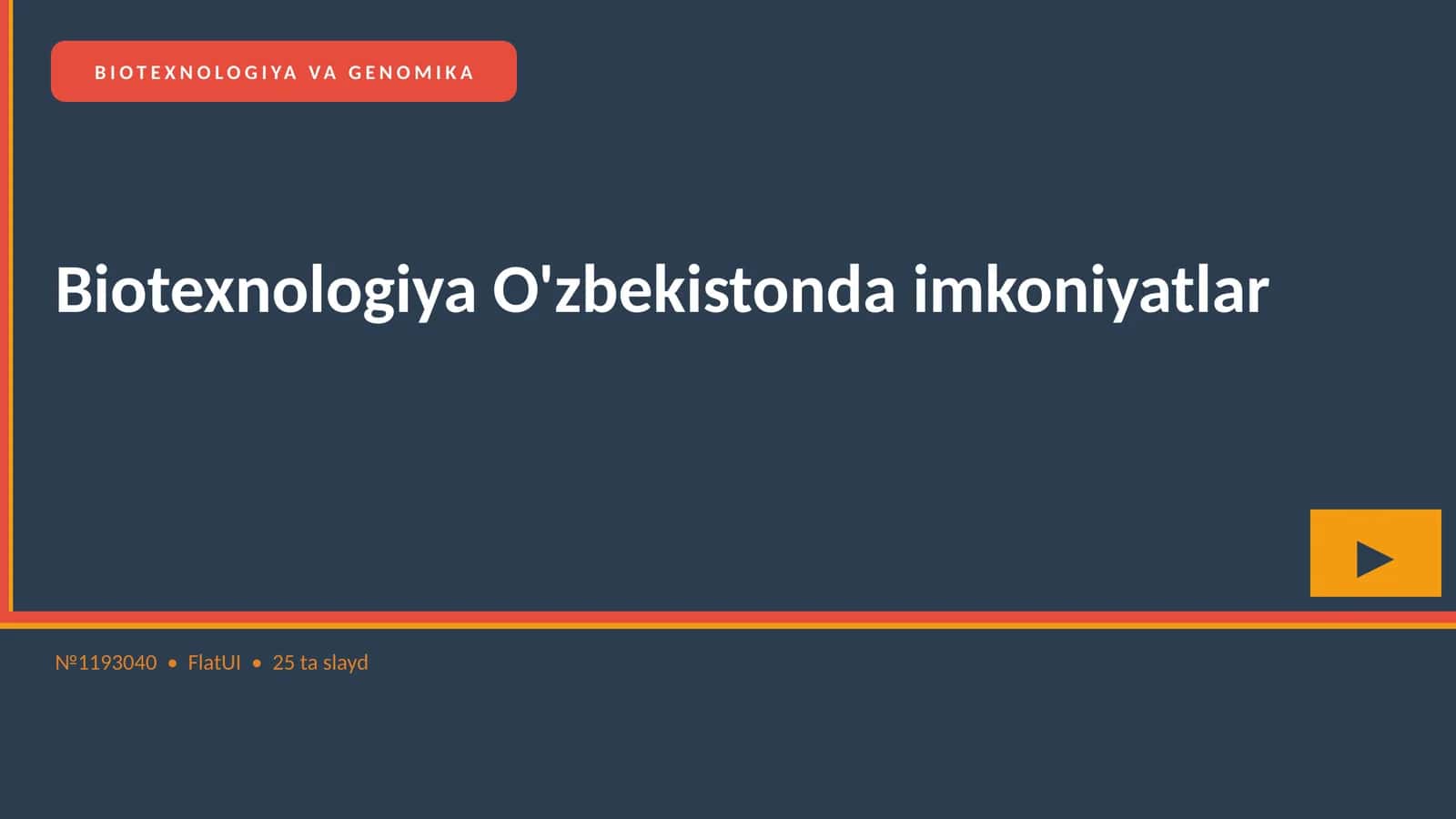 BIOTEXNOLOGIYA VA GENOMIKA 1