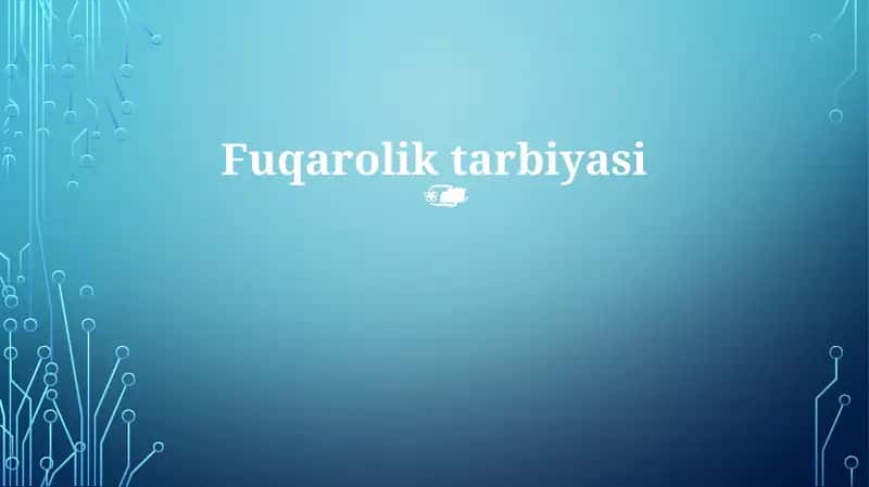 Fuqarolik tarbiyasi 1