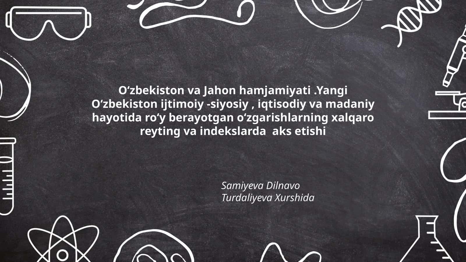 Oʻzbekiston va Jahon hamjamiyati 1