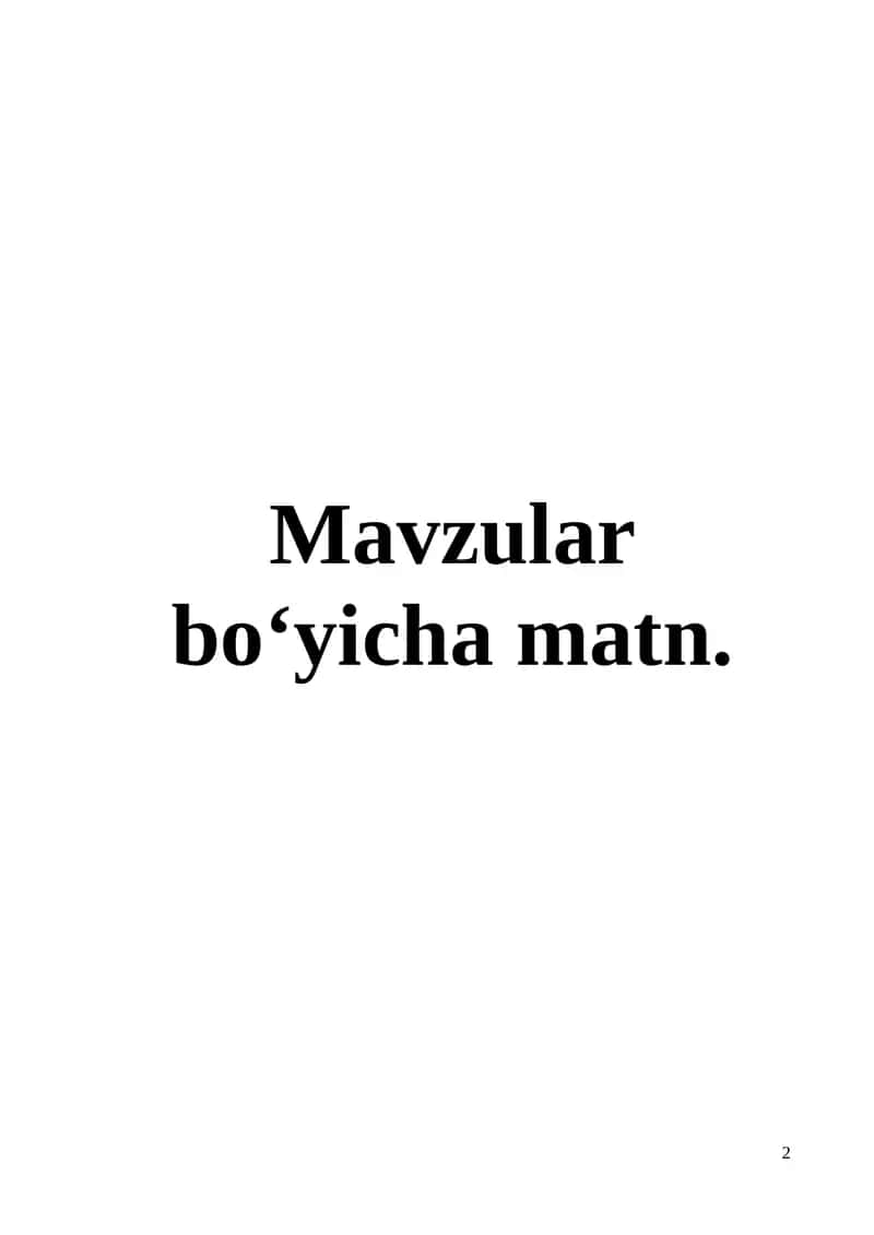 Mutaxassislikka kirish 1