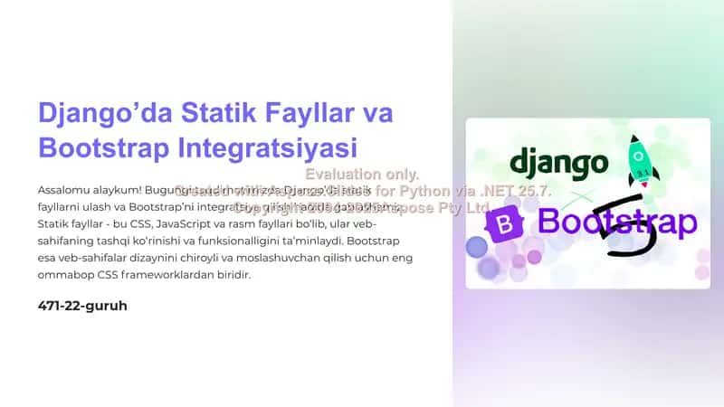 Django’da Statik Fayllar va Bootstrap Integratsiyasi 1