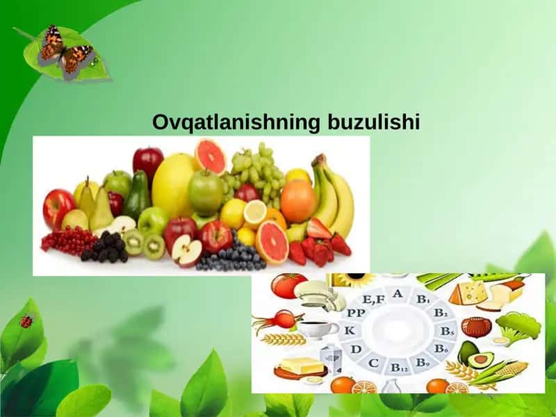 Ovqatlanishning buzuilishi 1