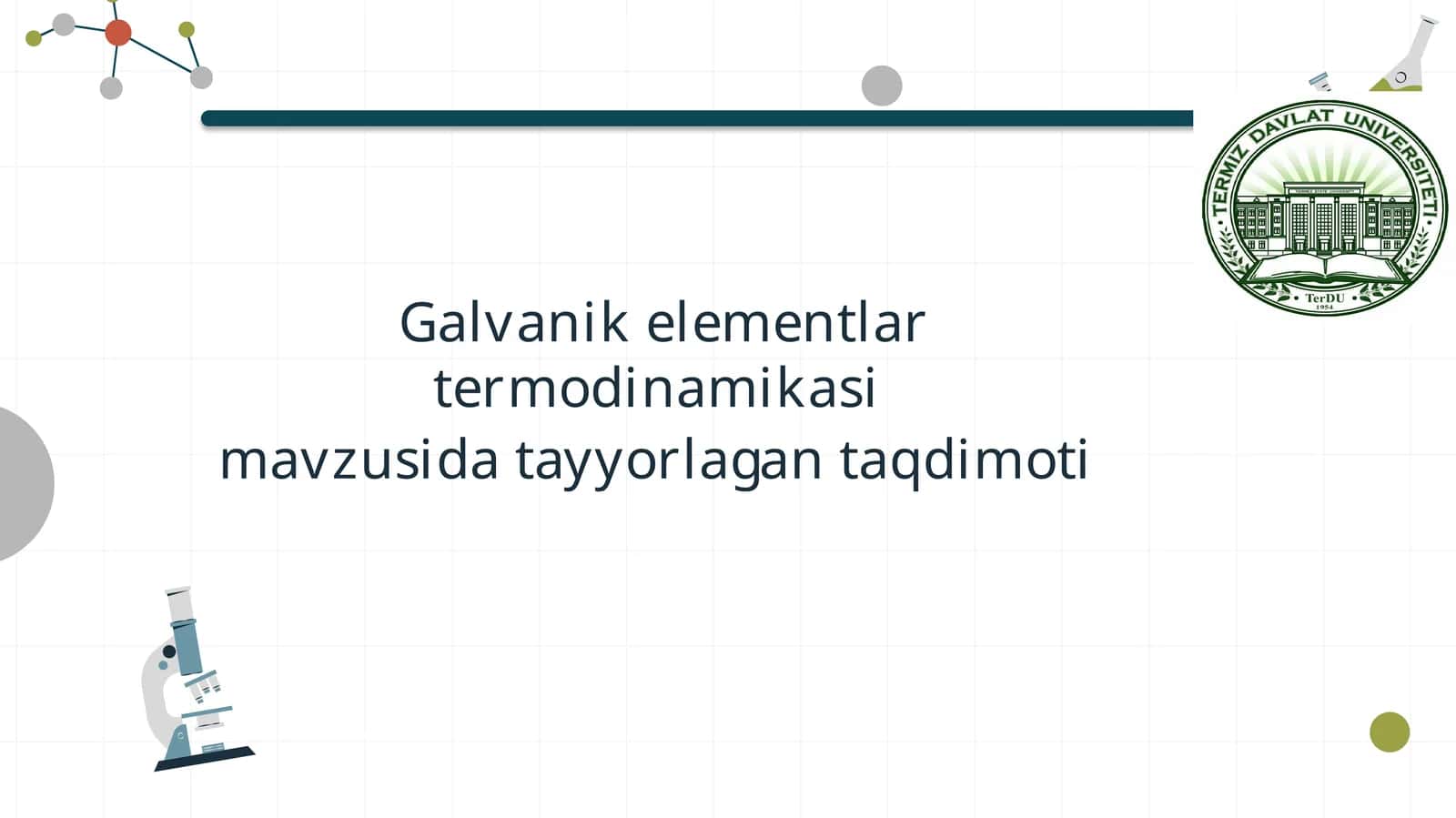 Galvanik elementlar termodinamikasi 1