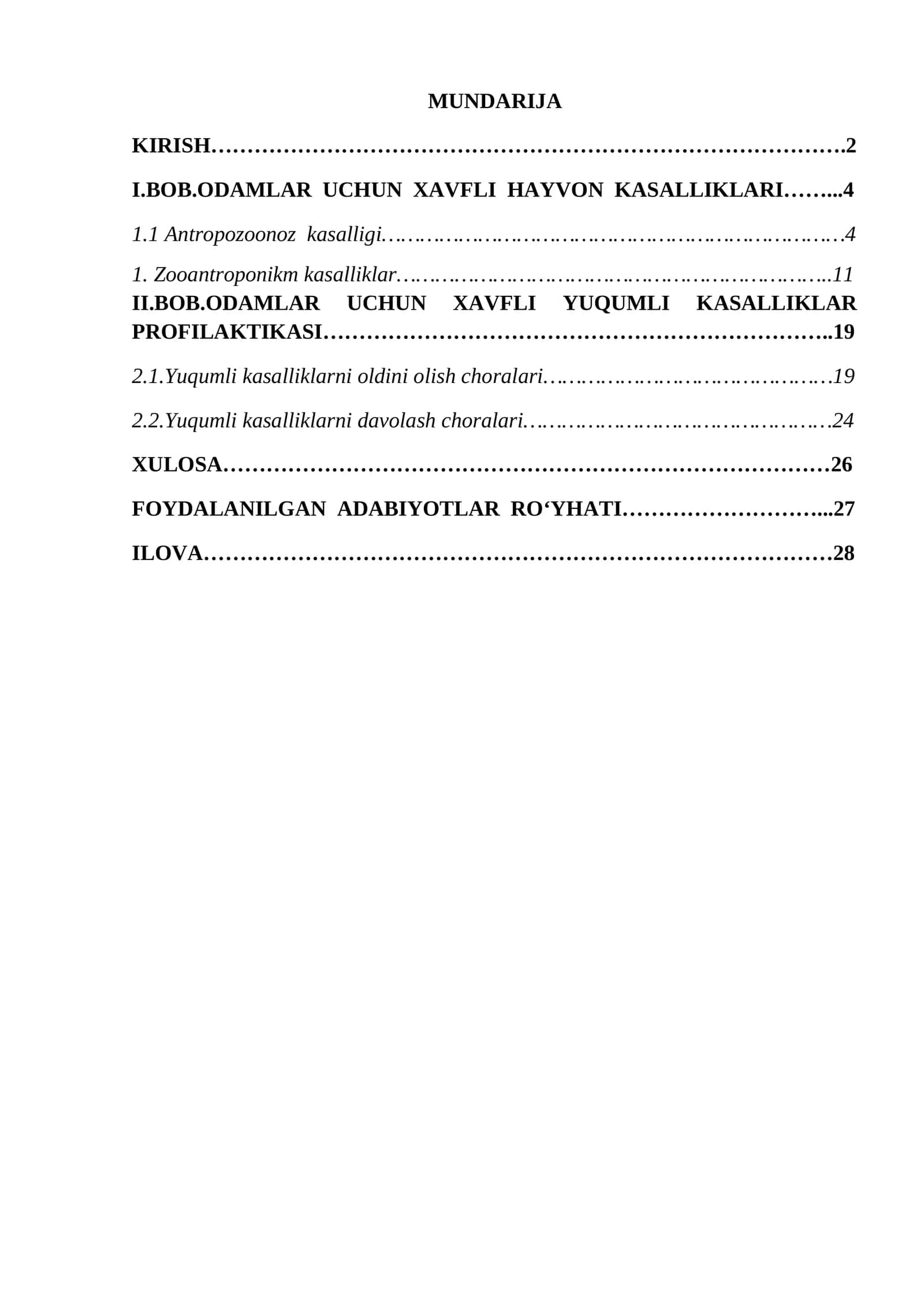 ODAMLAR  UCHUN  XAVFLI  HAYVON  KASALLIKLARI 1