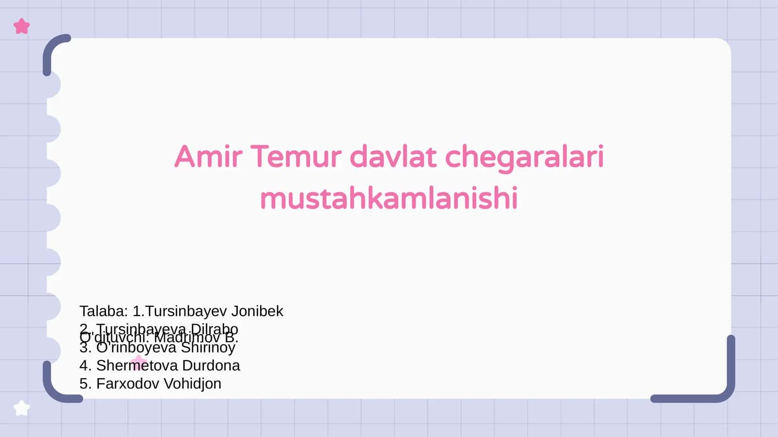 Amir Temur davlat chegaralari mustahkamlanishi 1