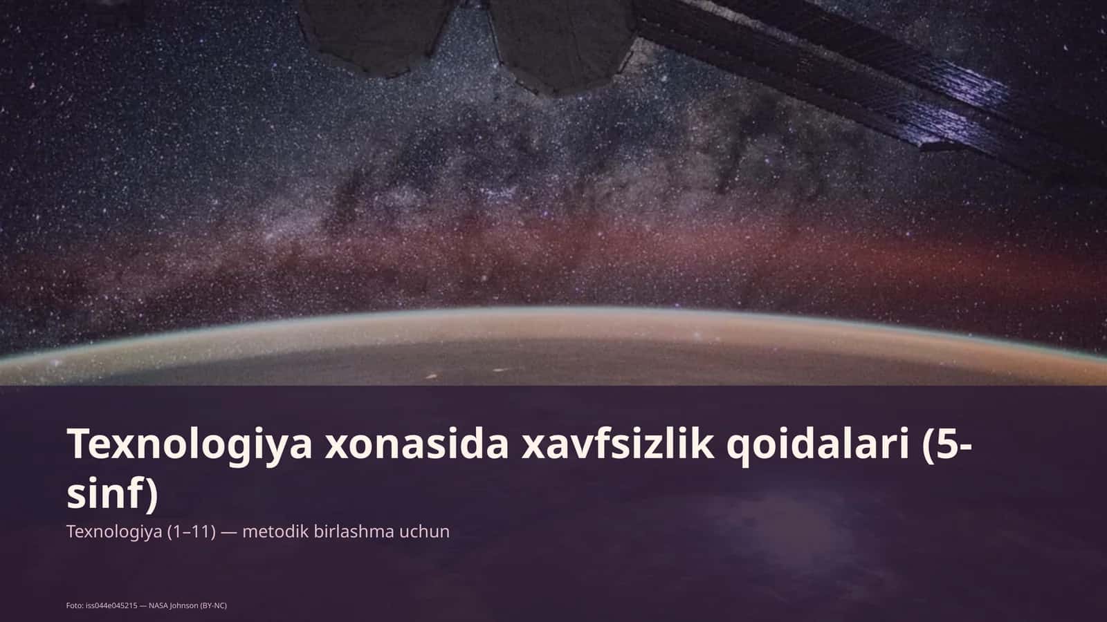 Texnologiya xonasida xavfsizlik qoidalari (5-sinf) 1