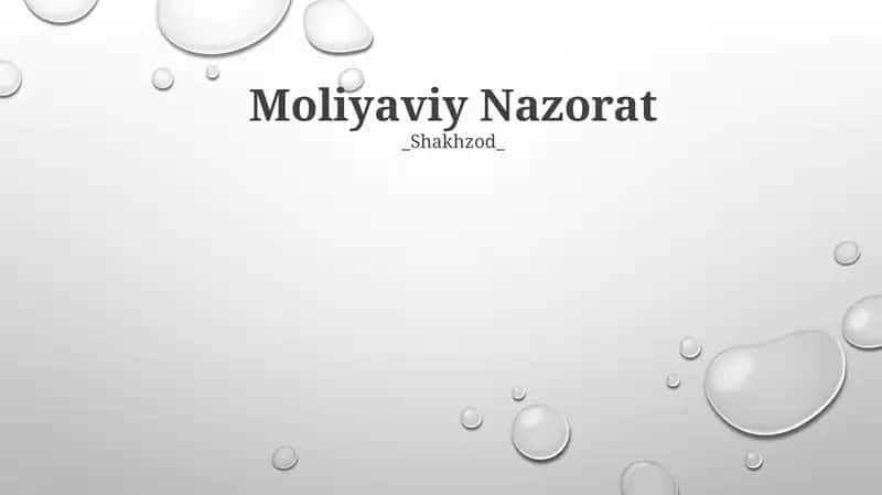 Moliyaviy Nazorat 1