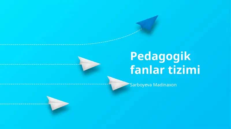 Pedagogik Fanlar Tizimi 1