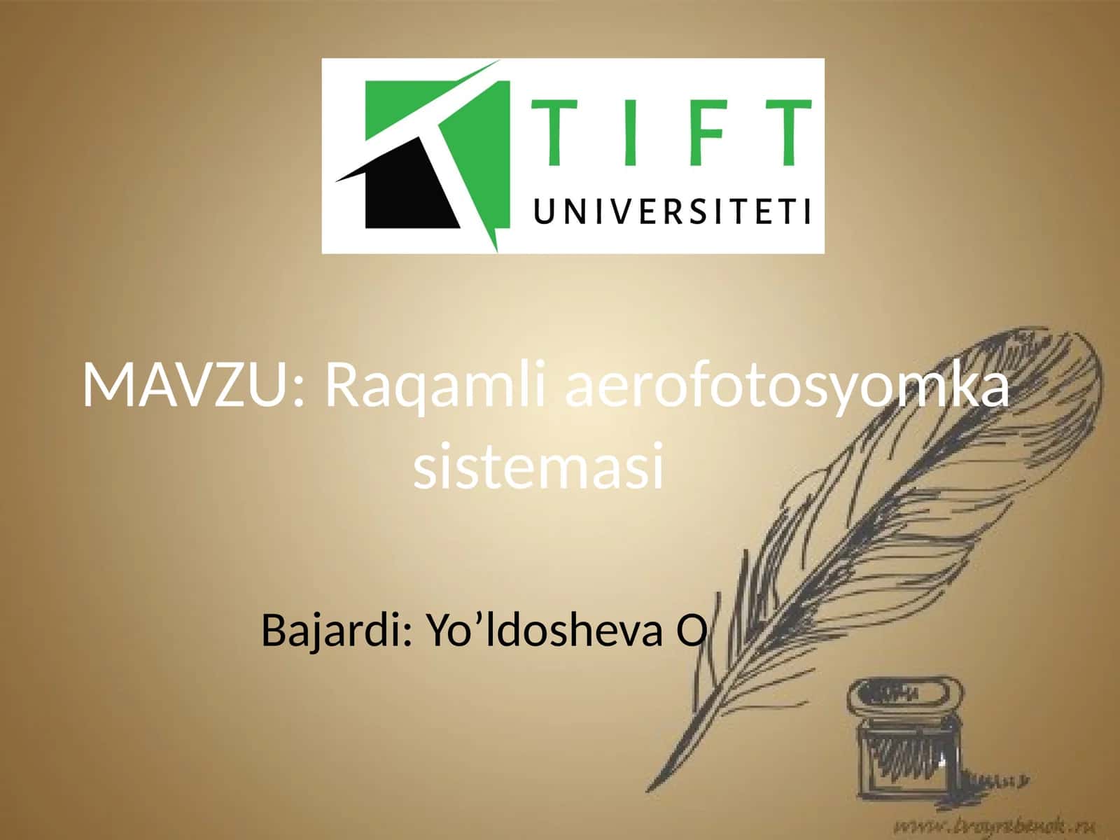 Raqamli aerofotosyomka sistemasi. 1