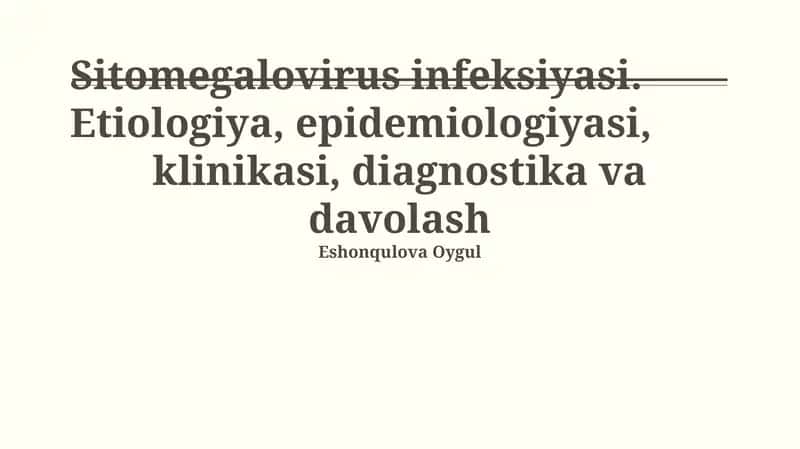 Sitomegalovirus infeksiyasi 1