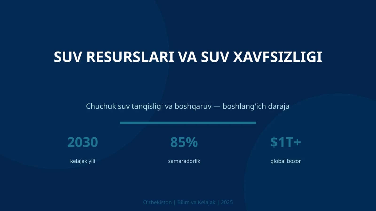 SUV RESURSLARI VA SUV XAVFSIZLIGI 1