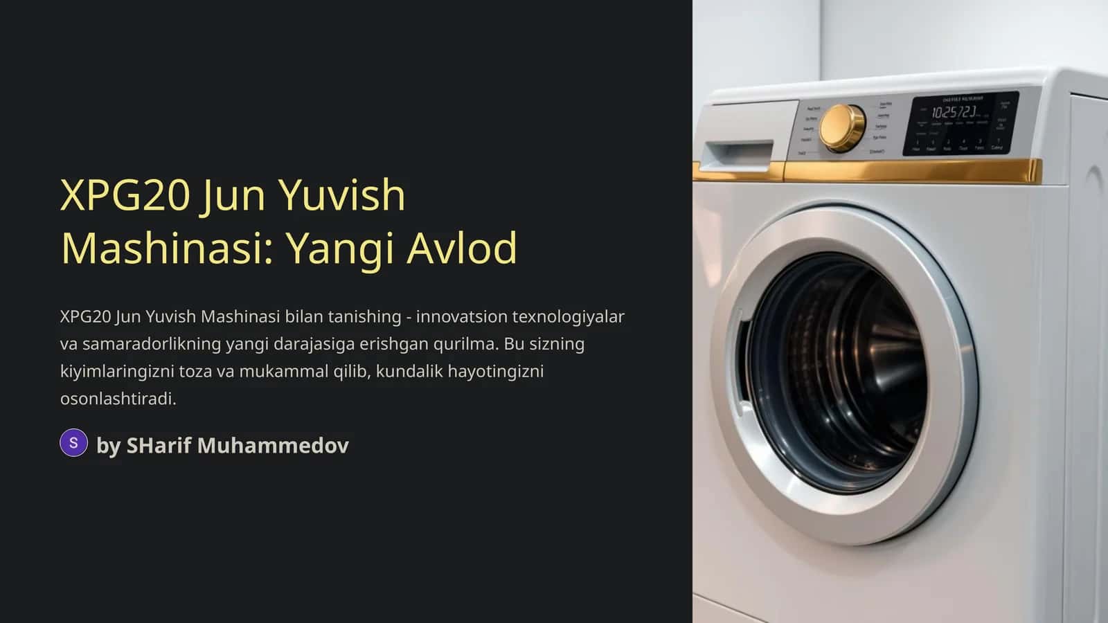 XPG20 Jun Yuvish Mashinasi: Yangi Avlod 1