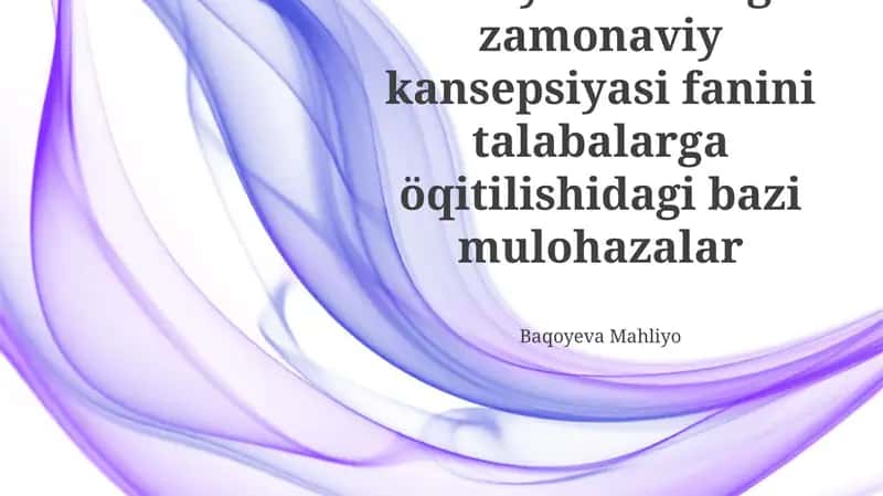 Zamonaviy Kimyo Tushunchalarini O'qitishda Zamonaviy Yondashuvlar 1