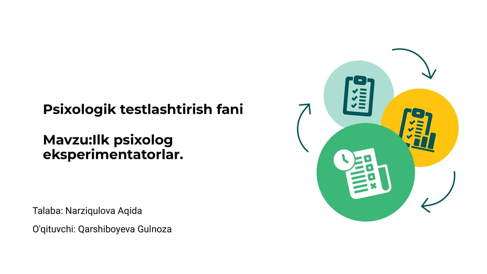 Psixologik testlashtirish fani 1