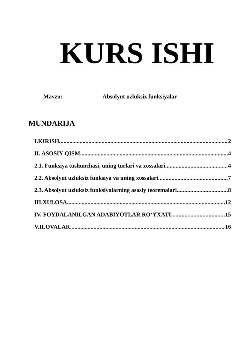 Absolyut uzluksiz funksiyalar 1