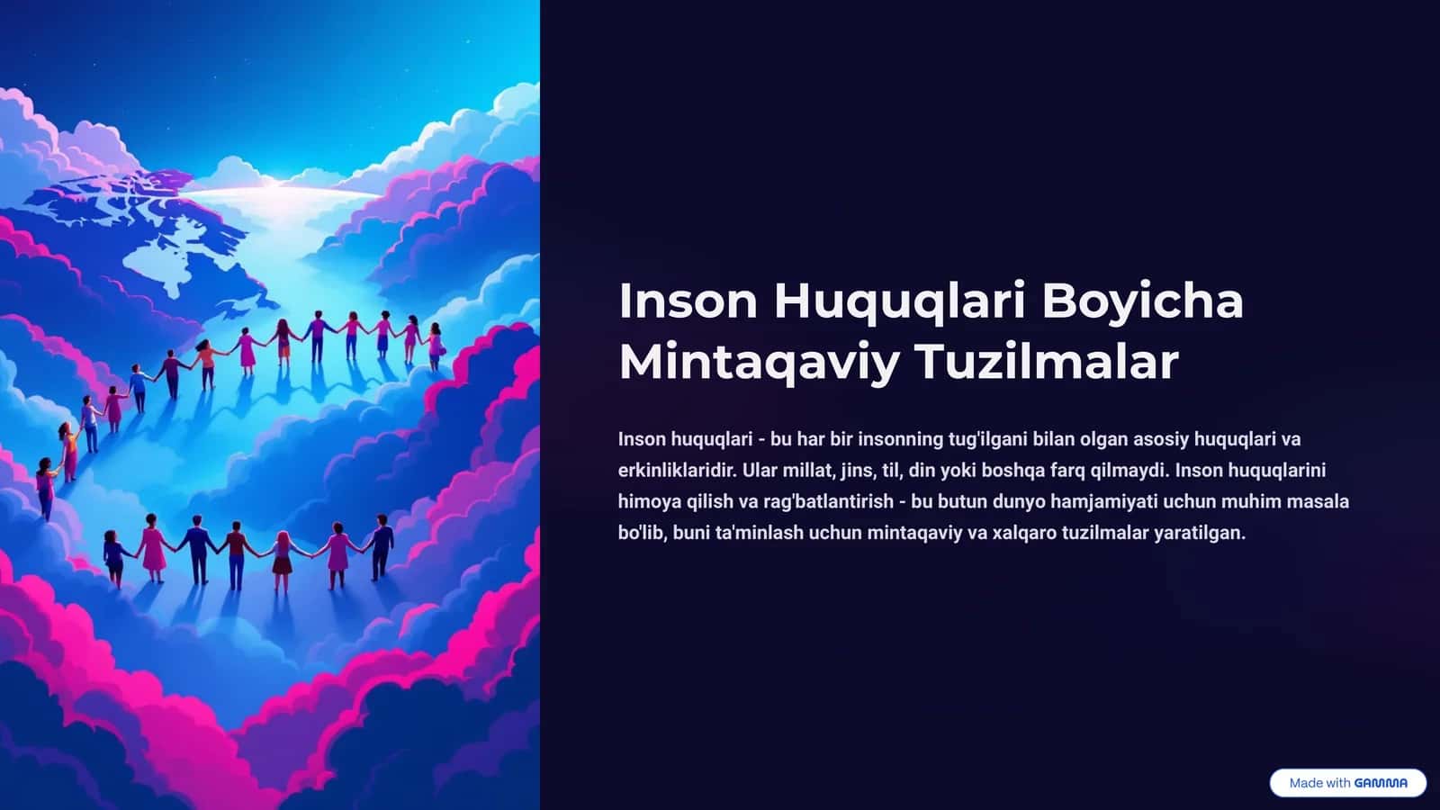 Inson Huquqlari Boyicha Mintaqaviy Tuzilmalar 1