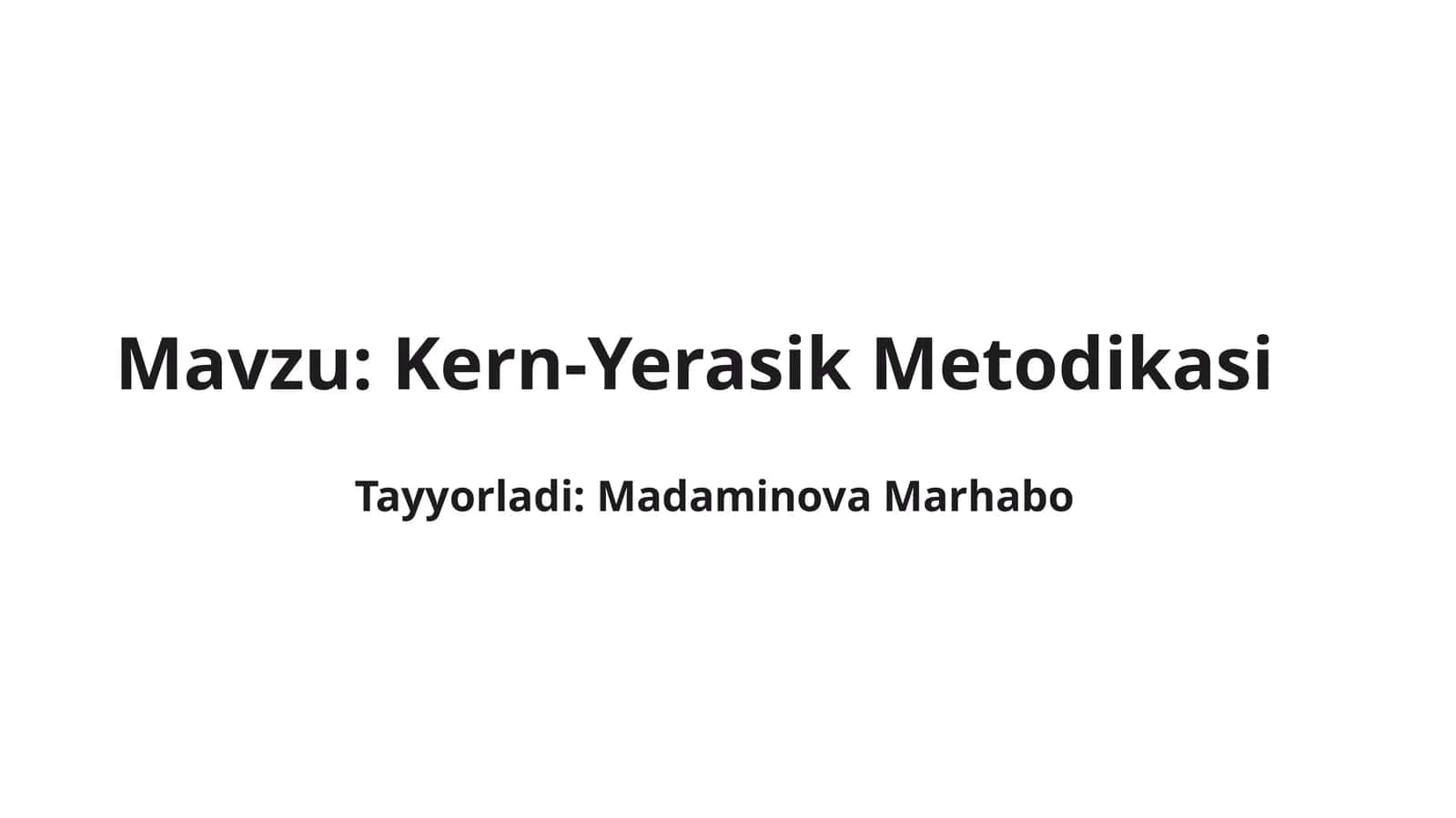 Kern-YerasikMetodikasi 1