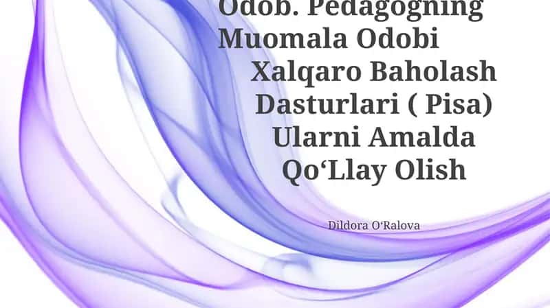 Pedagogik Odob. Pedagogning Muomala Odobi 1